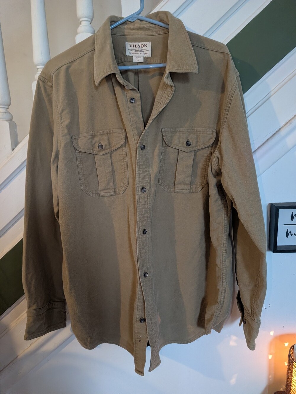Filson Moleskin Seattle Shirt - Tan Mens Size XXL